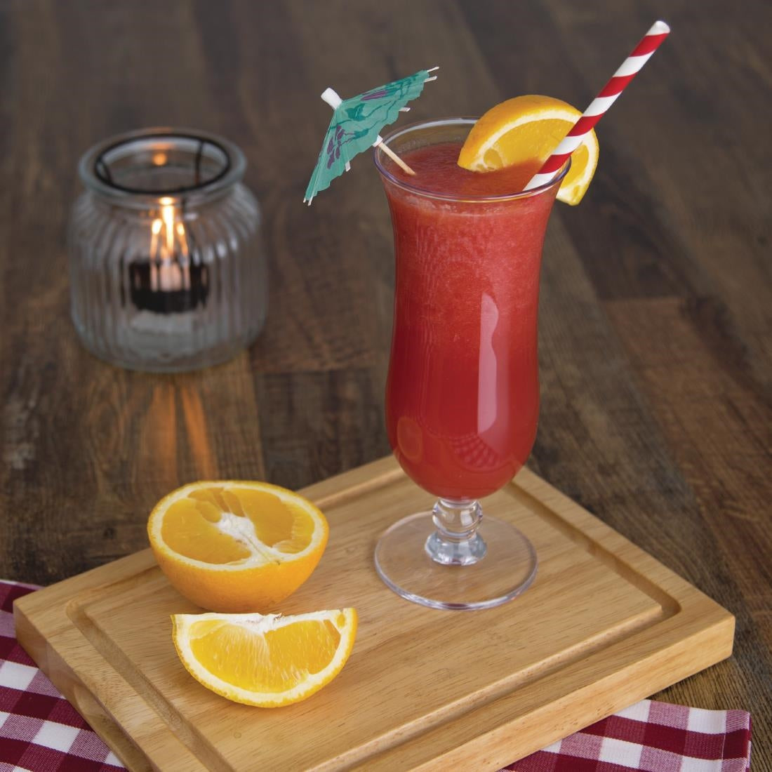 Olympia Kristallon Polycarbonate Hurricane Glasses 390ml (Pack of 24) - CY233 Cocktail Glasses Olympia