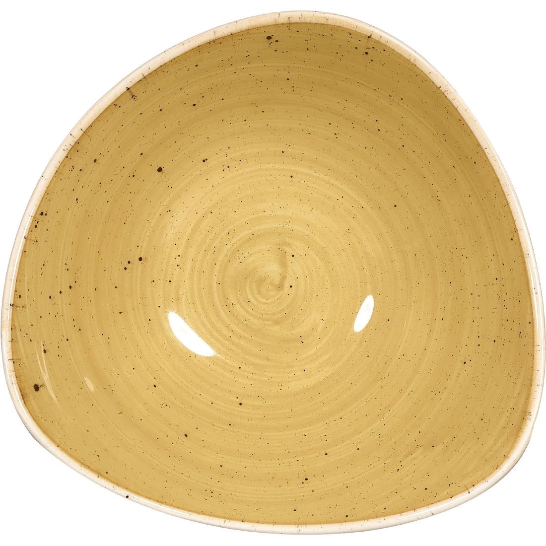 Churchill Stonecast Triangular Bowl Mustard 185mm (Pack of 12) - CY737 Bowls Churchill