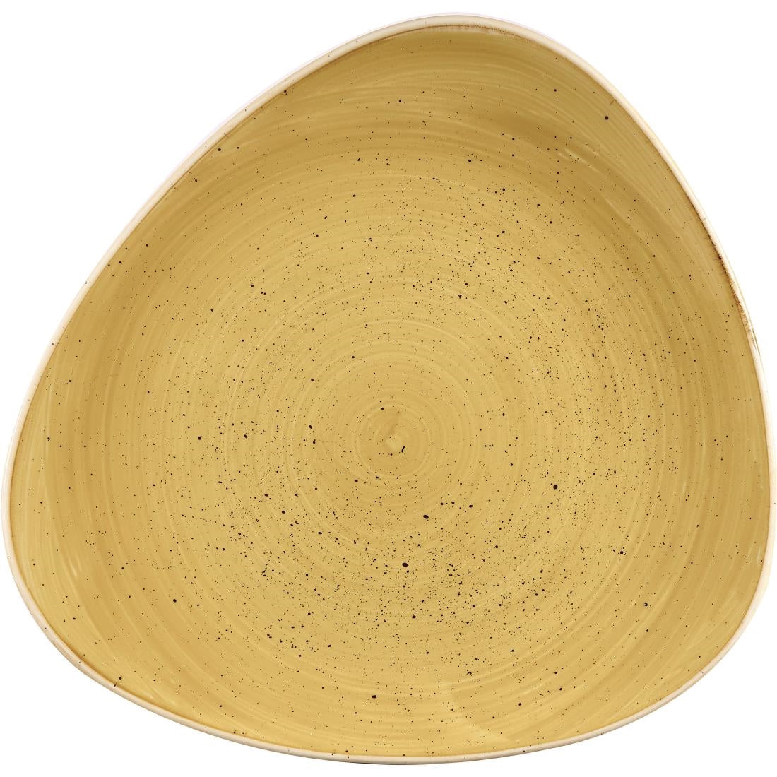 Churchill Stonecast Triangular Plate Mustard 265mm (Pack of 12) - CY738 Plates Churchill