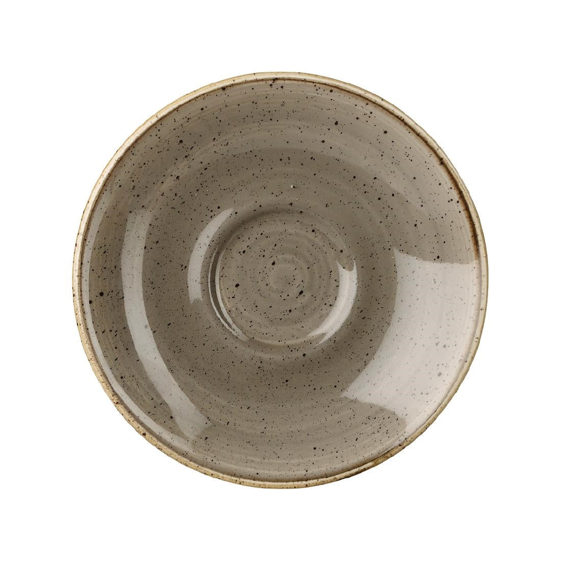 Churchill Stonecast Espresso Saucer Peppercorn Grey 118mm (Pack of 12) - CY864 Churchill Super Vitrified Churchill