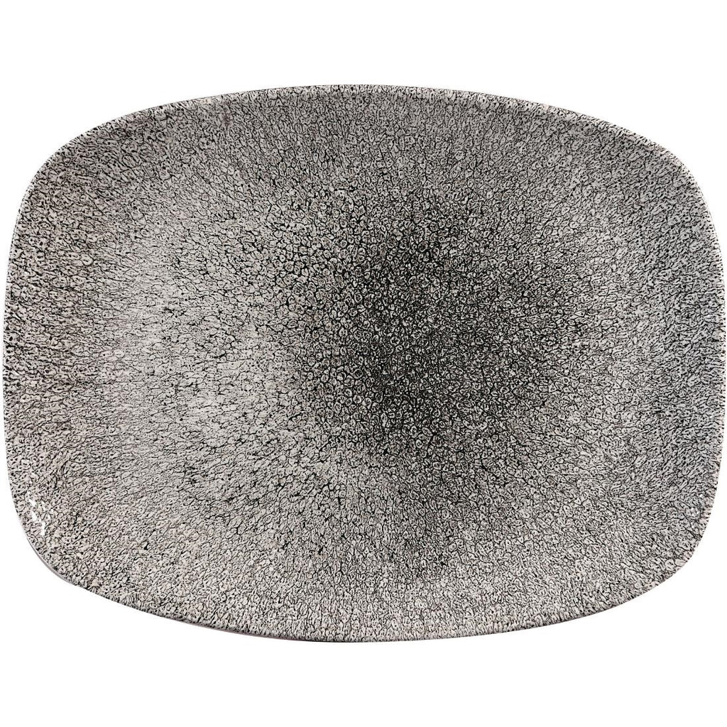 Churchill Studio Prints Raku Rectangular Plate Quartz Black 261mm (Pack of 12) - CY907 Plates Churchill