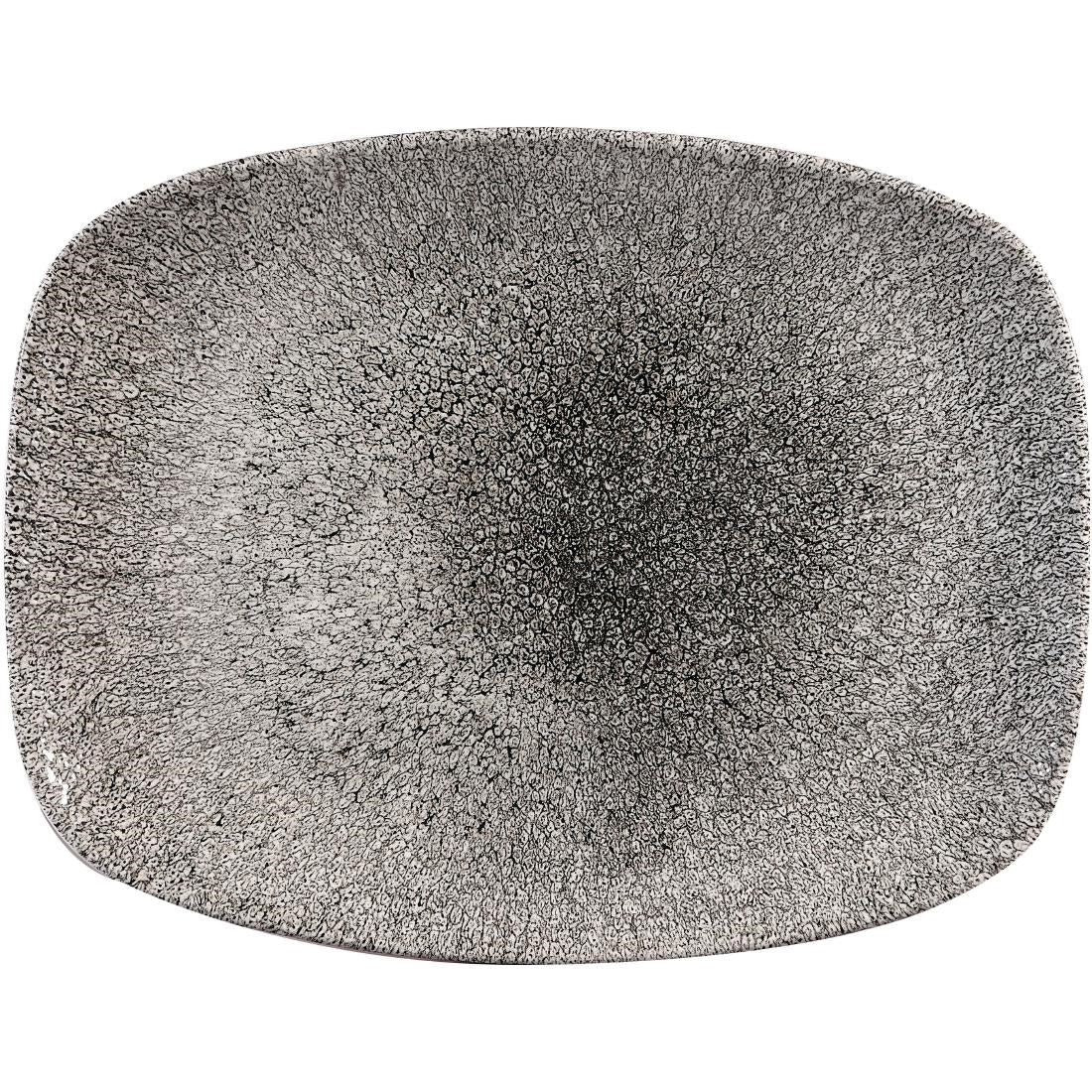 Churchill Studio Prints Raku Rectangular Plate Quartz Black 261mm (Pack of 12) - CY907 Plates Churchill