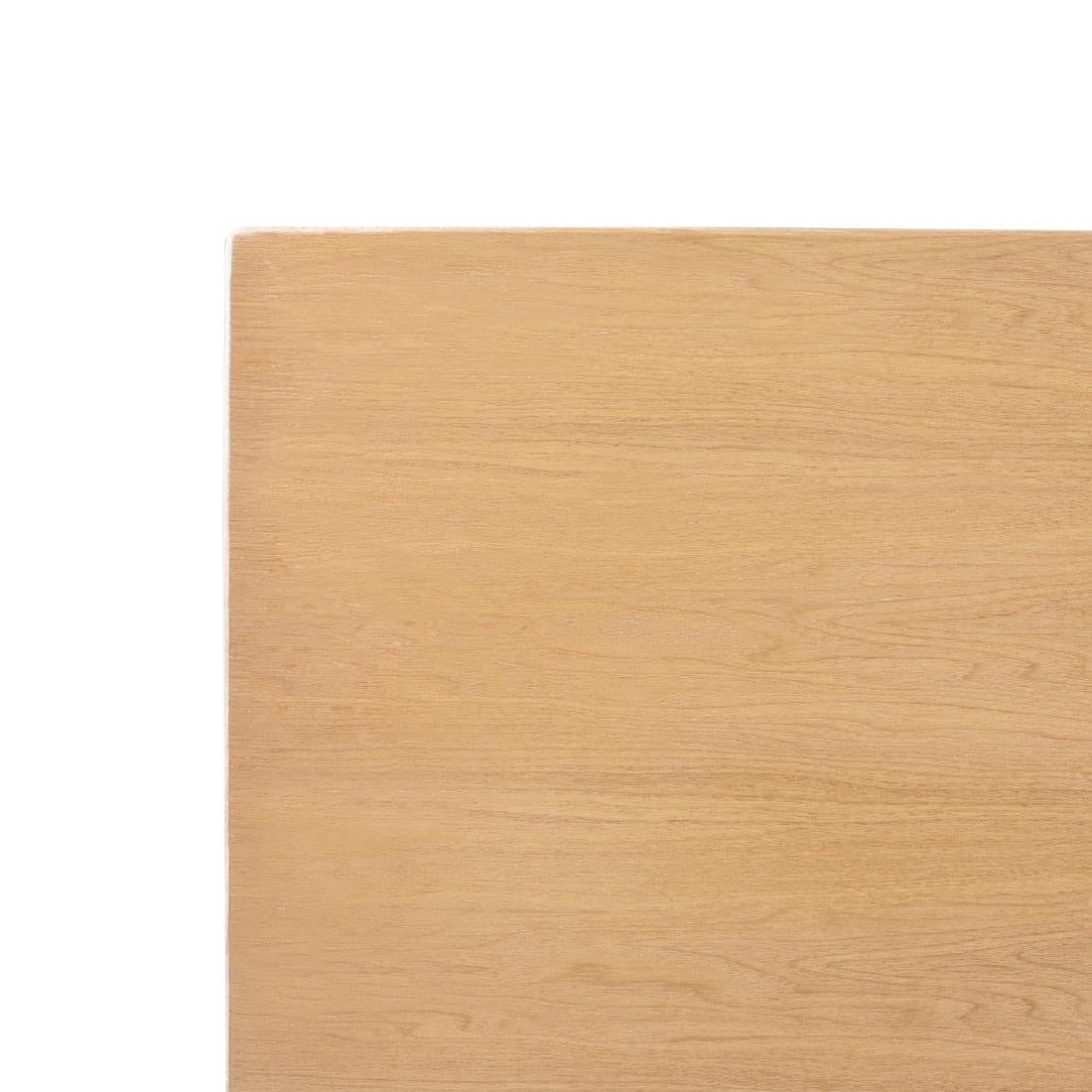 Bolero Pre-drilled Rectangular Table Top Natural Ash Veneer 1100 x 700mm - CY950 Wood Effect Table Tops Bolero