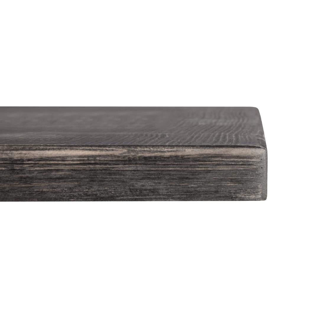 Bolero Pre-drilled Square Tabletop Vintage Black 700mm - CY969 Wood Effect Table Tops Bolero