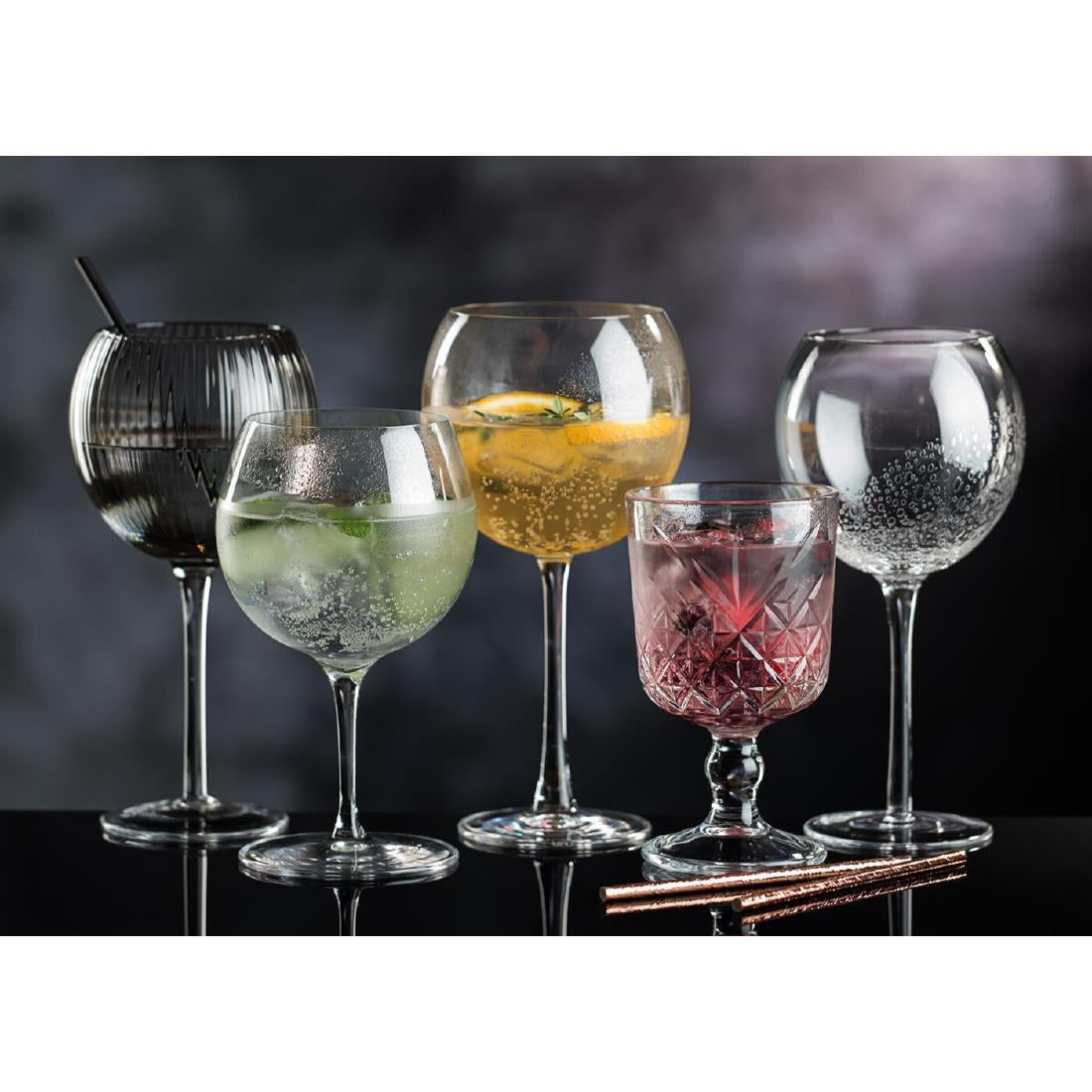 Utopia Hayworth Smoke Cocktail Glasses 580ml (Pack of 6) - CZ041 Cocktail Glasses Utopia