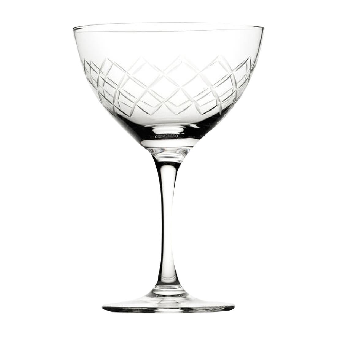 Utopia Raffles Diamond Martini Glasses 190ml (Pack of 6) - CZ052 Cocktail Glasses Utopia