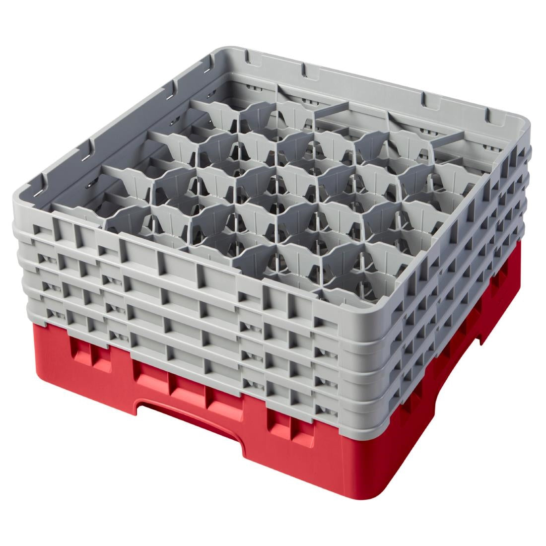 Cambro Camrack Red 20 Compartments Max Glass Height 215mm - CZ102 Cambro