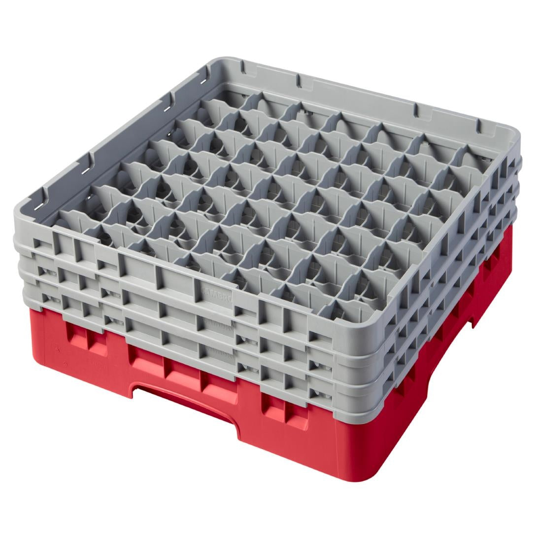 Cambro Camrack Red 49 Compartments Max Glass Height 174mm - CZ172 Cambro