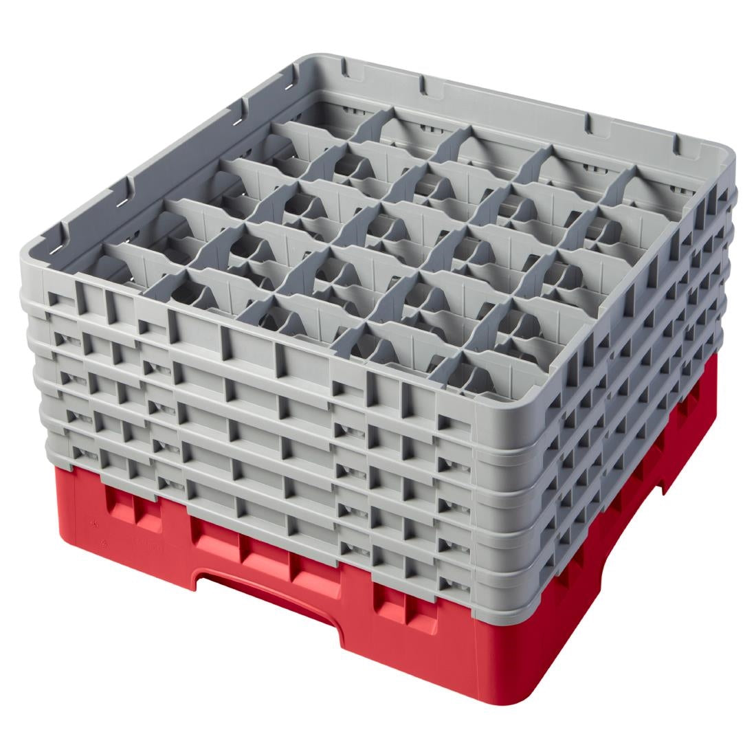 Cambro Camrack Red 25 Compartments Max Glass Height 258mm - CZ199 Cambro