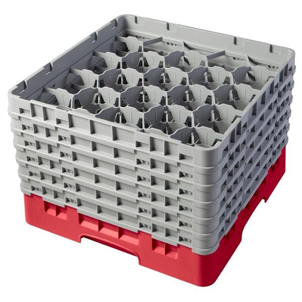 Cambro Camrack Red 20 Compartments Max Glass Height 298mm - CZ211 Cambro