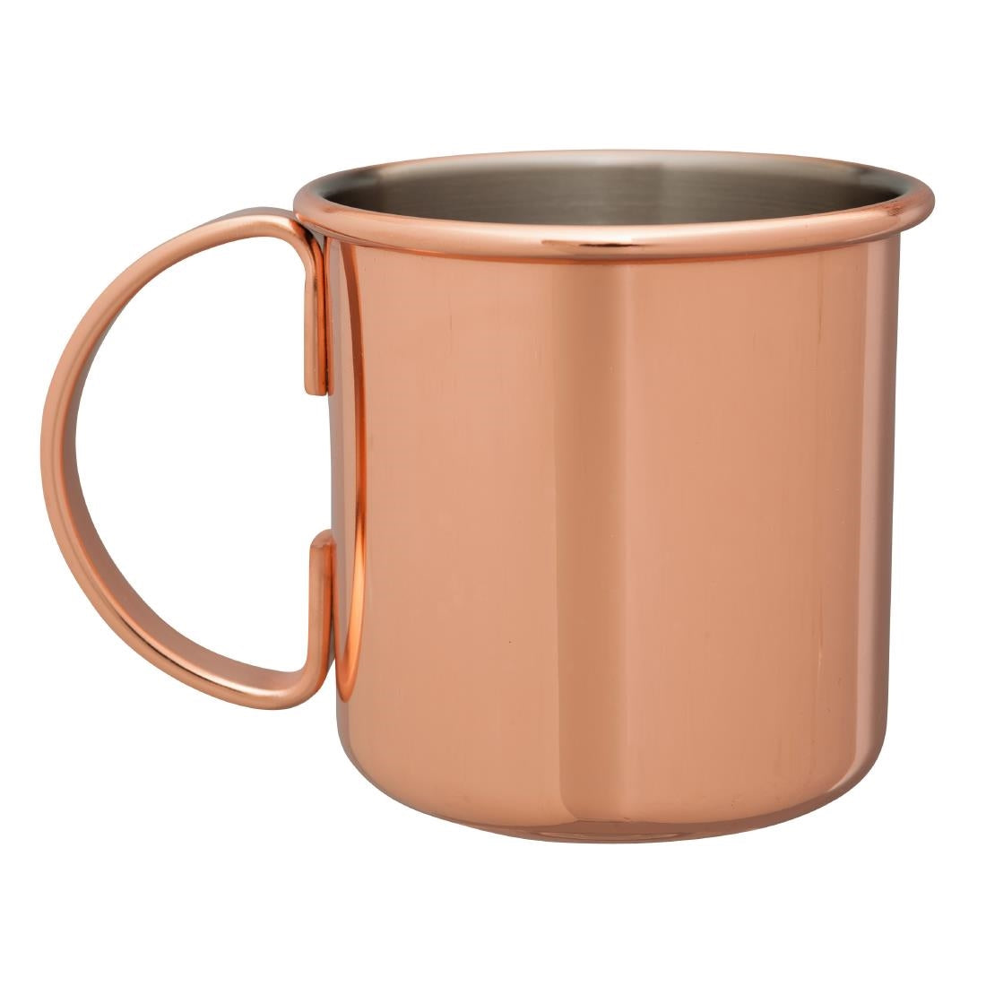 Beaumont Copper Plated Straight Sided Moscow Mule Mug - CZ389 Cocktail Glasses Beaumont