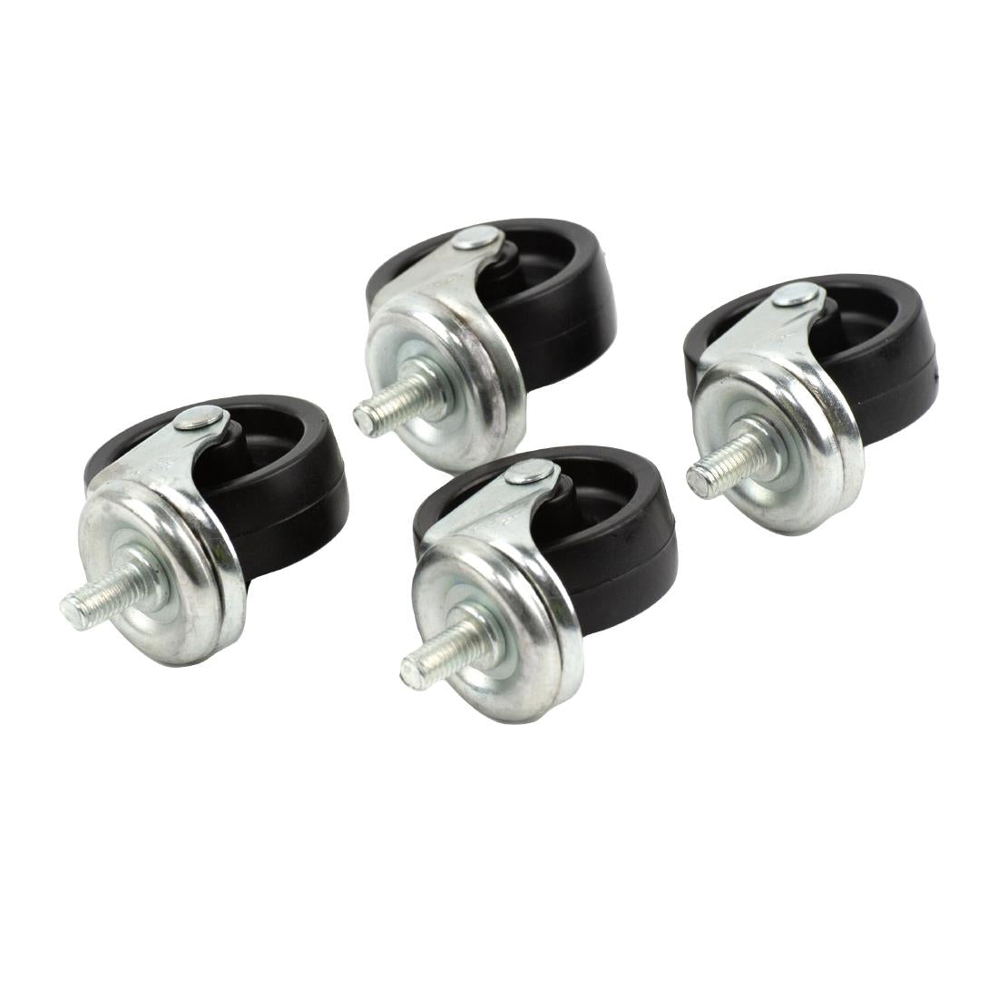 Beaumont Bottle Skip Castors Black (Pack of 4) - CZ446 Beaumont
