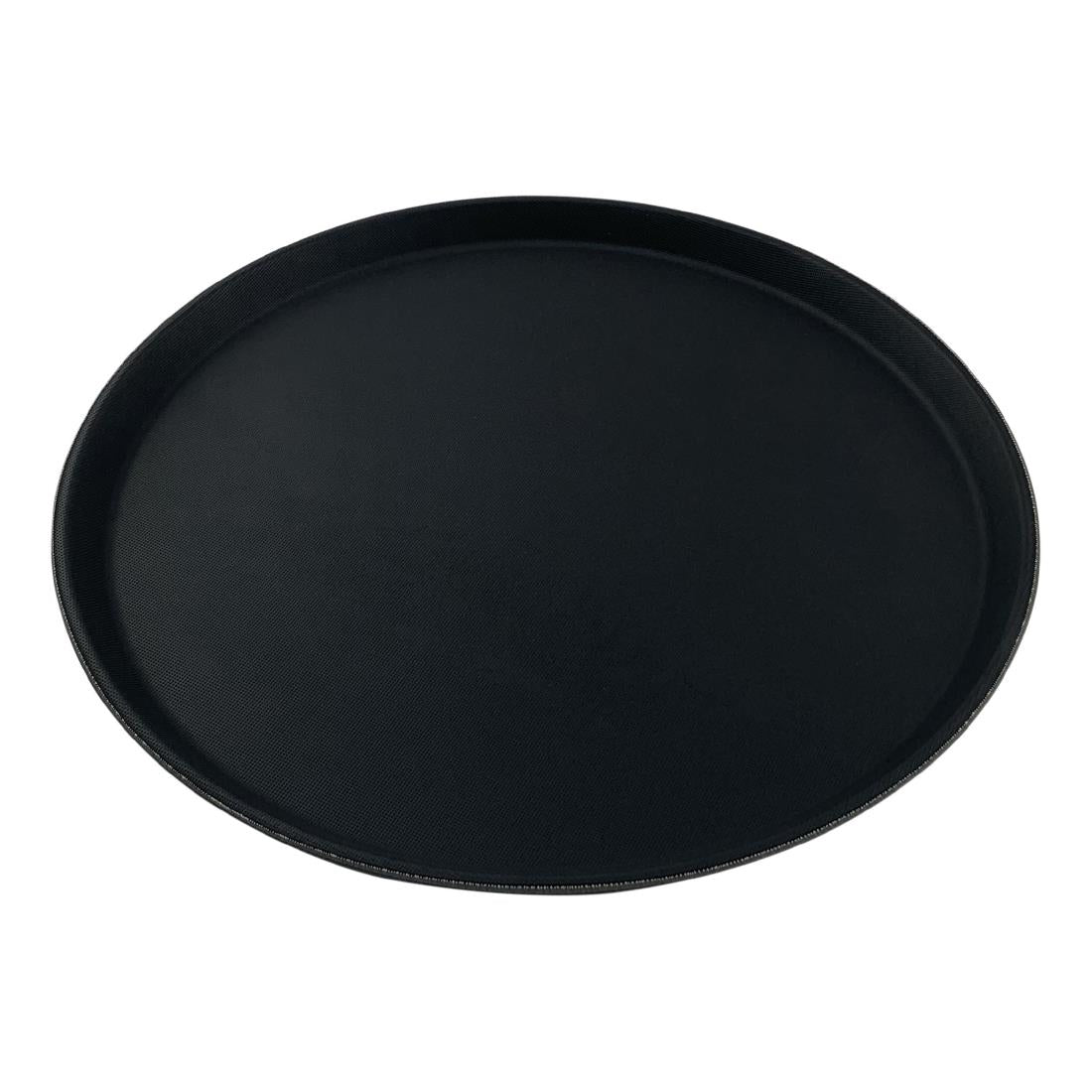 Beaumont Non-Slip Round Tray Black 280mm - CZ494 Beaumont