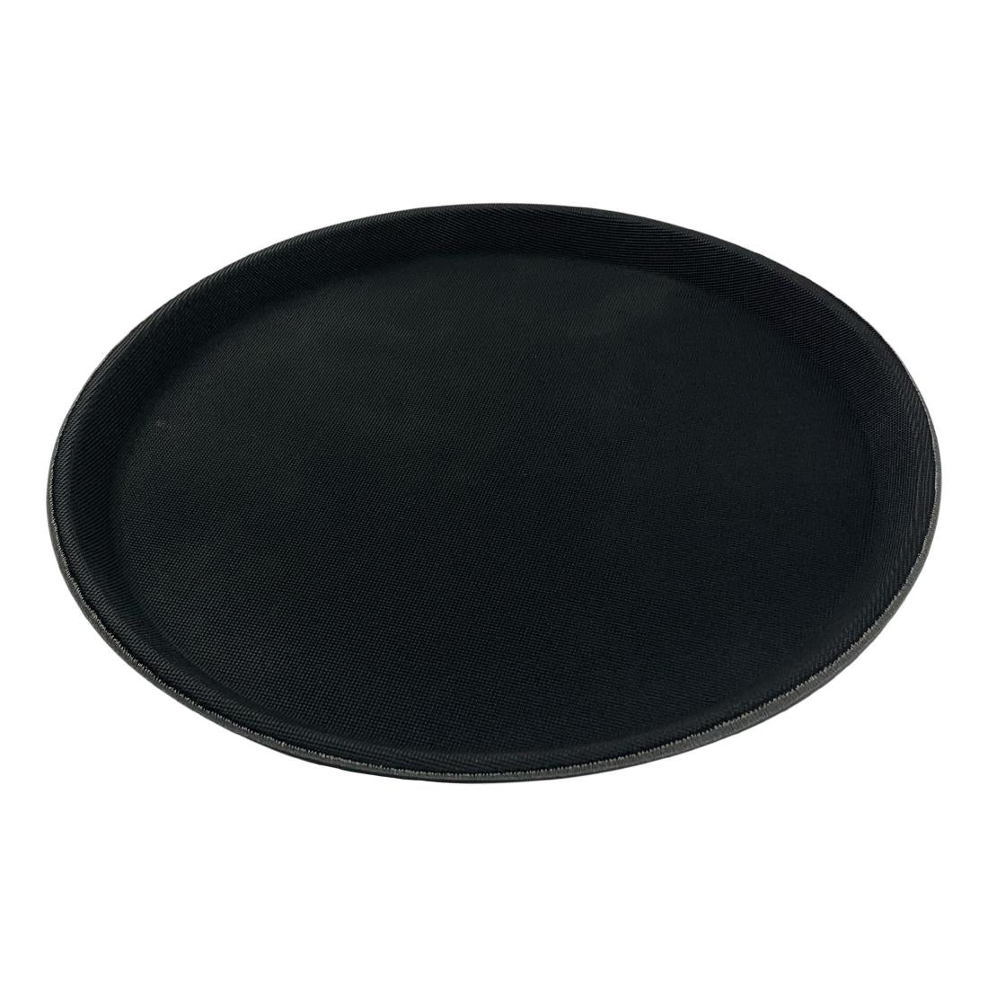 Beaumont Non-Slip Round Tray Black 355mm - CZ495 Beaumont