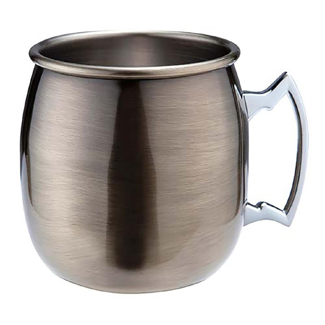 Beaumont Antique Brass Plated Curved Moscow Mule Mug 500ml - CZ538 Cocktail Glasses Beaumont