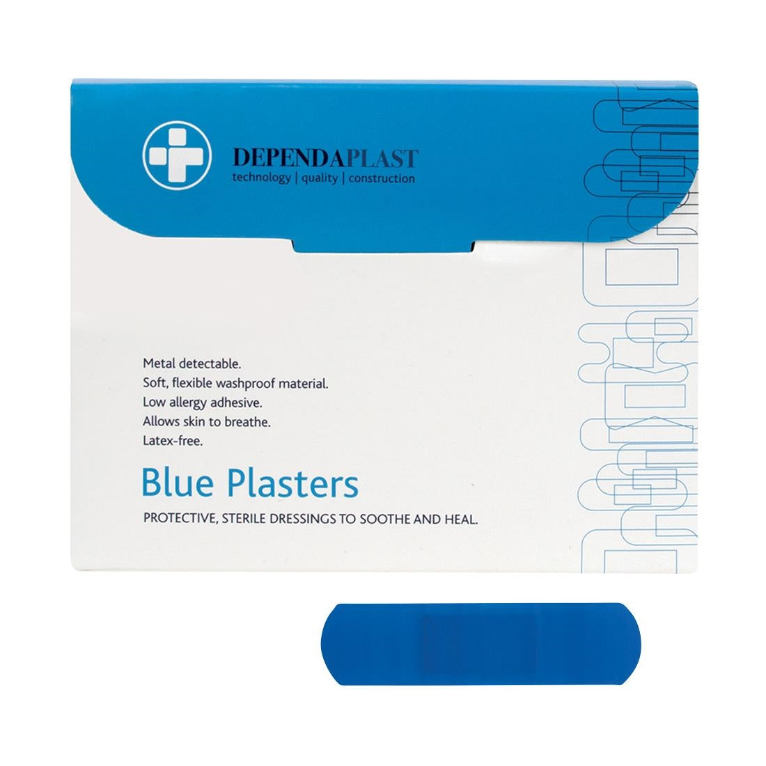 Beaumont Dependaplast Blue Plasters 75 x 25mm (Pack of 100) - CZ569 Beaumont