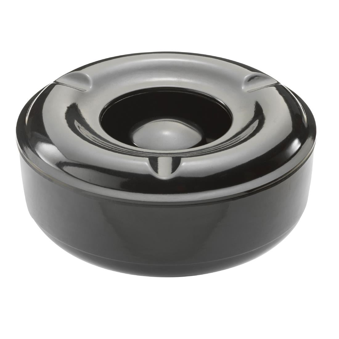 Beaumont Windproof Melamine Ashtray Black146mm - CZ572 Beaumont