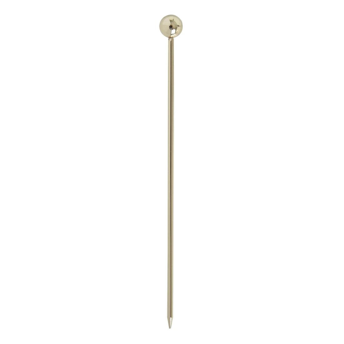 Beaumont Ball Garnish Pick Gold Plated (Pack of 10) - CZ589 Beaumont