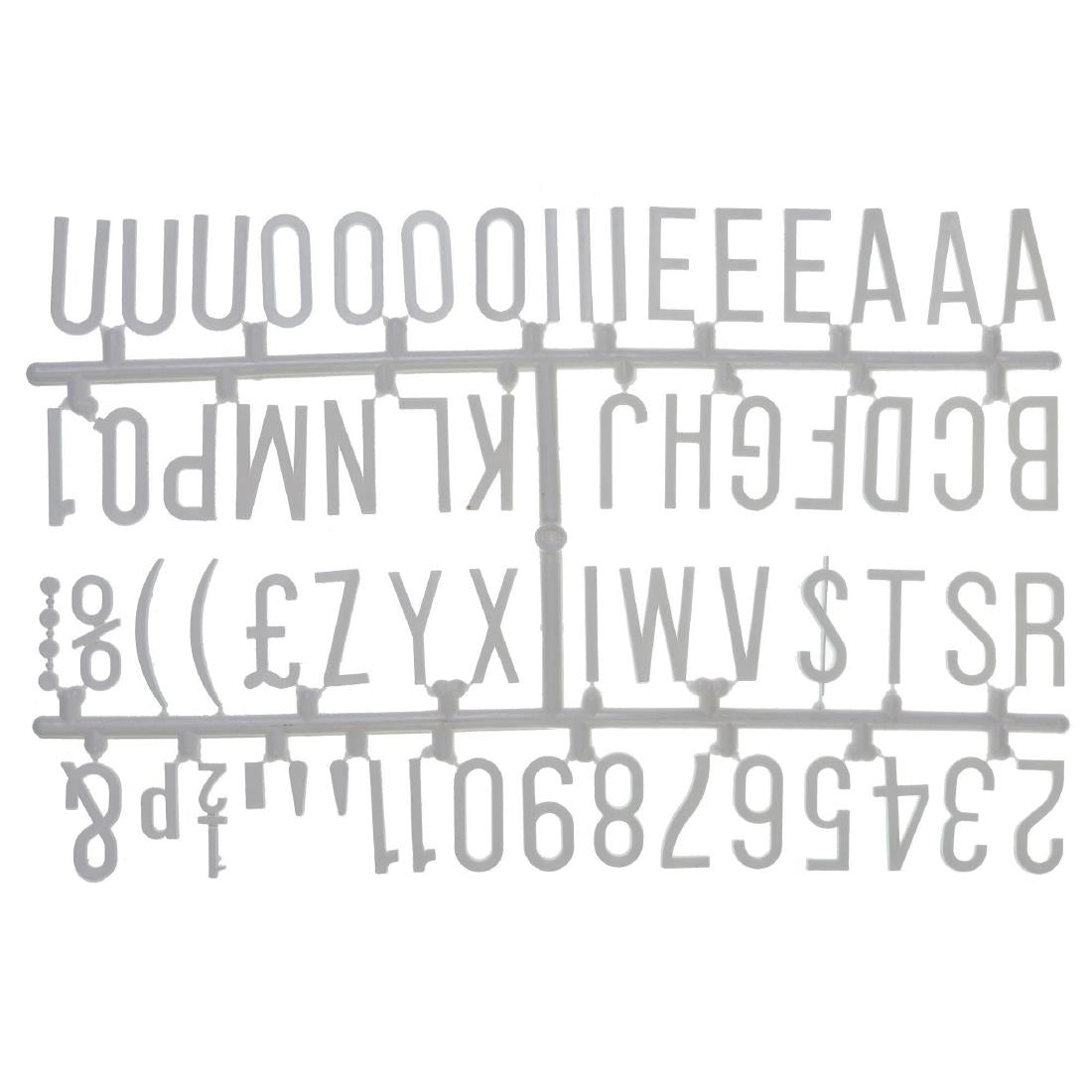 Beaumont 390 Character 31mm Letter Set White - CZ613 Beaumont