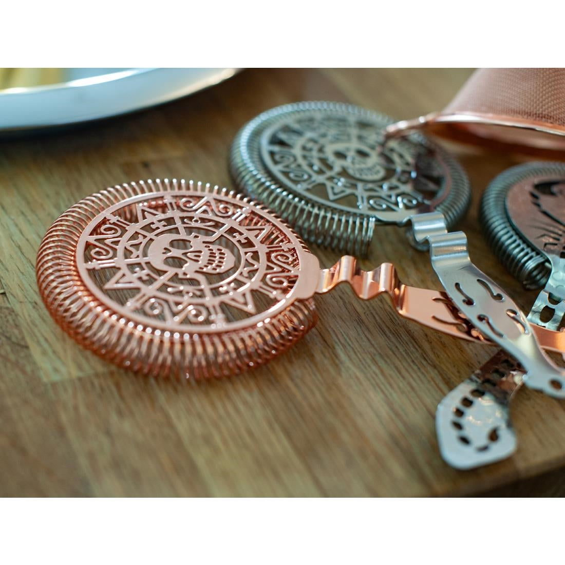 Beaumont Copper Plated Skull Throwing Strainer - CZ661 Beaumont