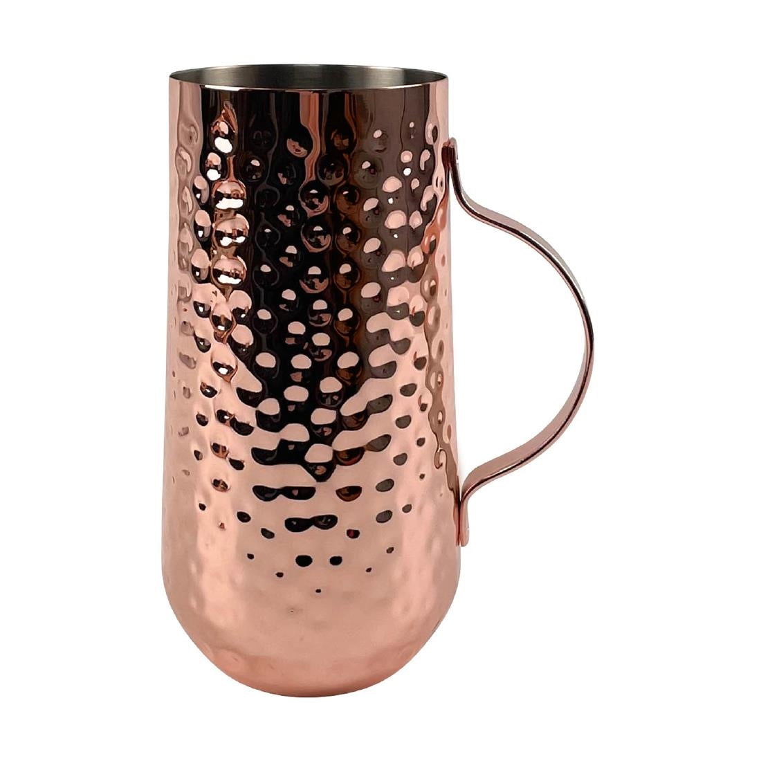 Beaumont Copper-Plated Tall Hammered Mug 450ml - CZ665 Cocktail Glasses Beaumont