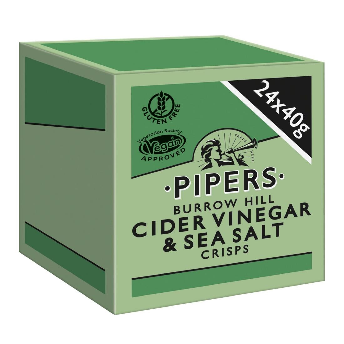 Pipers Burrow Hill Cider Vinegar & Sea Salt 40g (Pack of 24) - CZ702 Pipers