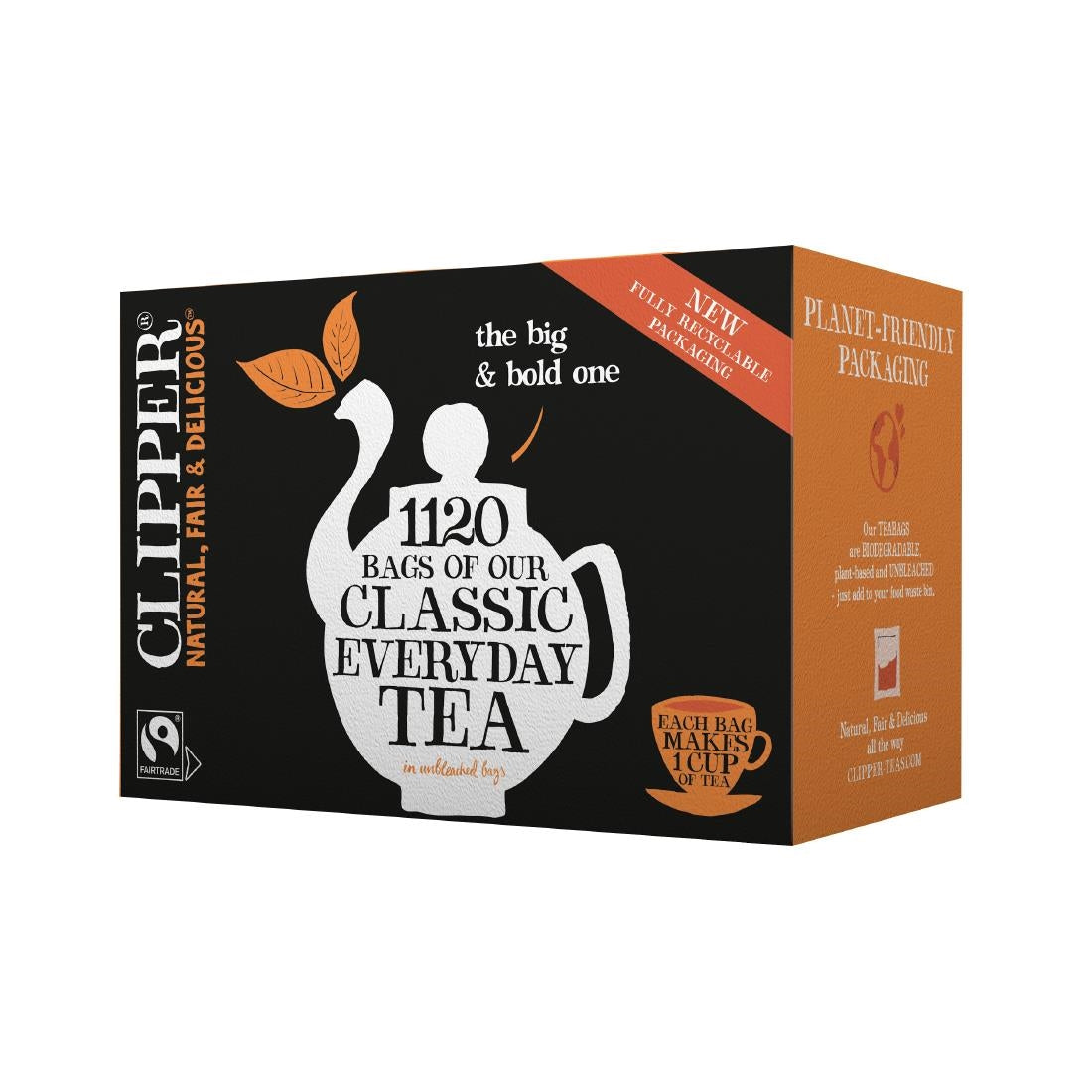 Clipper Fairtrade Everyday One Cup 1120 Tea Bags - CZ727 Clipper