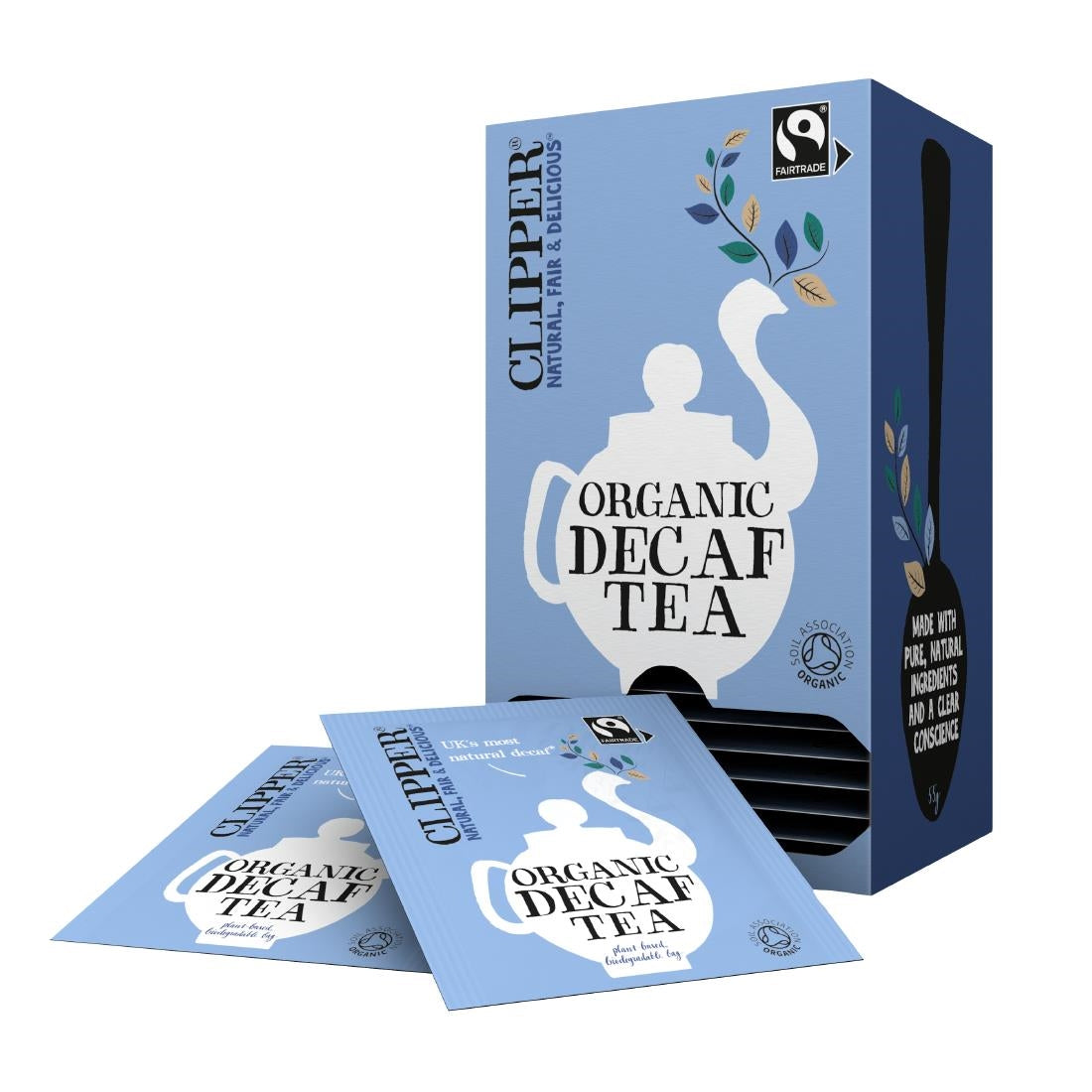Clipper Fairtrade Organic Decaf Everyday Tea Bag Envelopes (Case of 6 x 25) - CZ733 Clipper