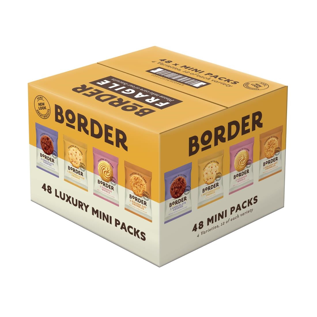 Border Mini-Pack Biscuit Assortment 4 Varieties (48 Twin Packs) - CZ748 Border Biscuits