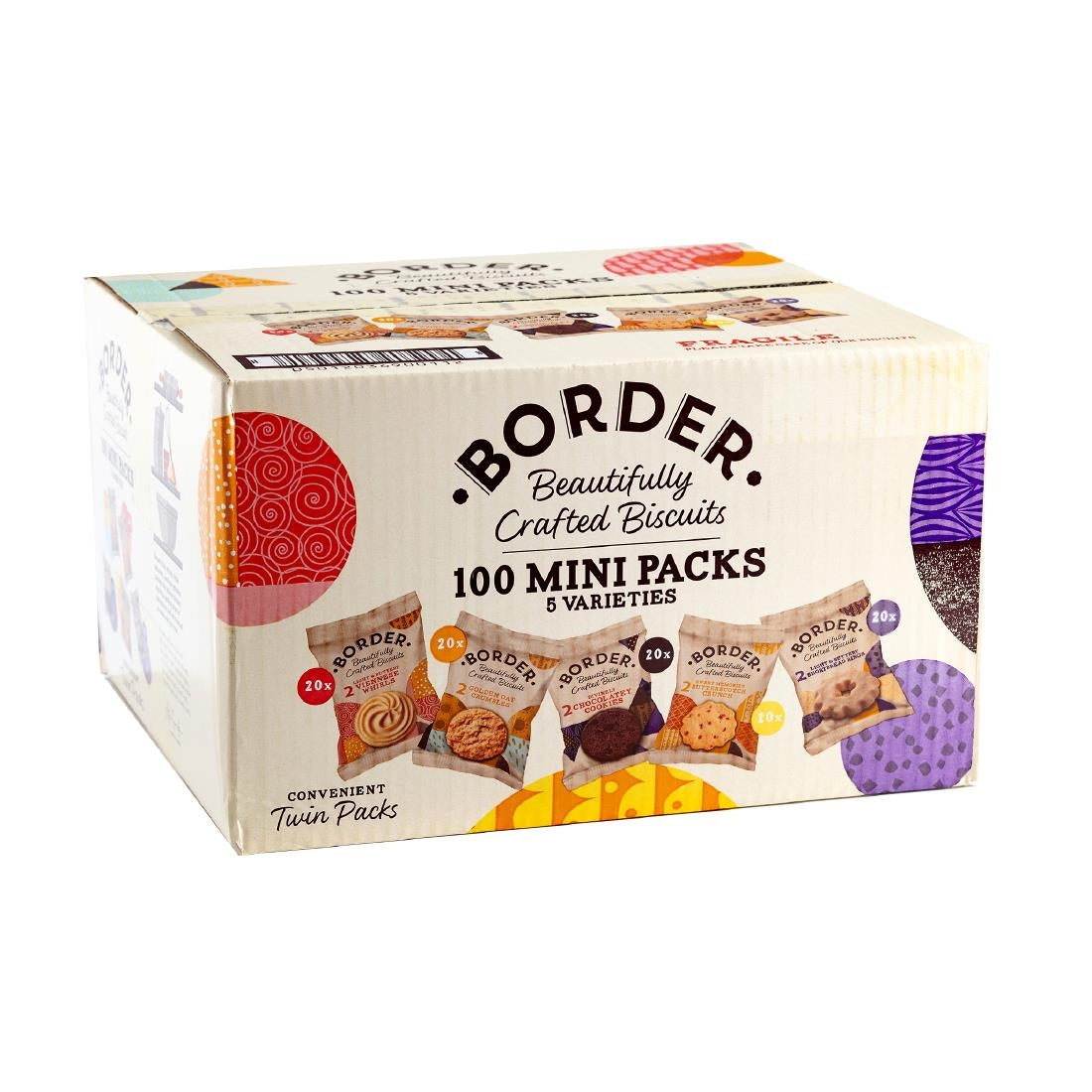 Border Twin-Pack Biscuit Assortment 5 Varieties (100 Twin Packs) - CZ749 Border Biscuits