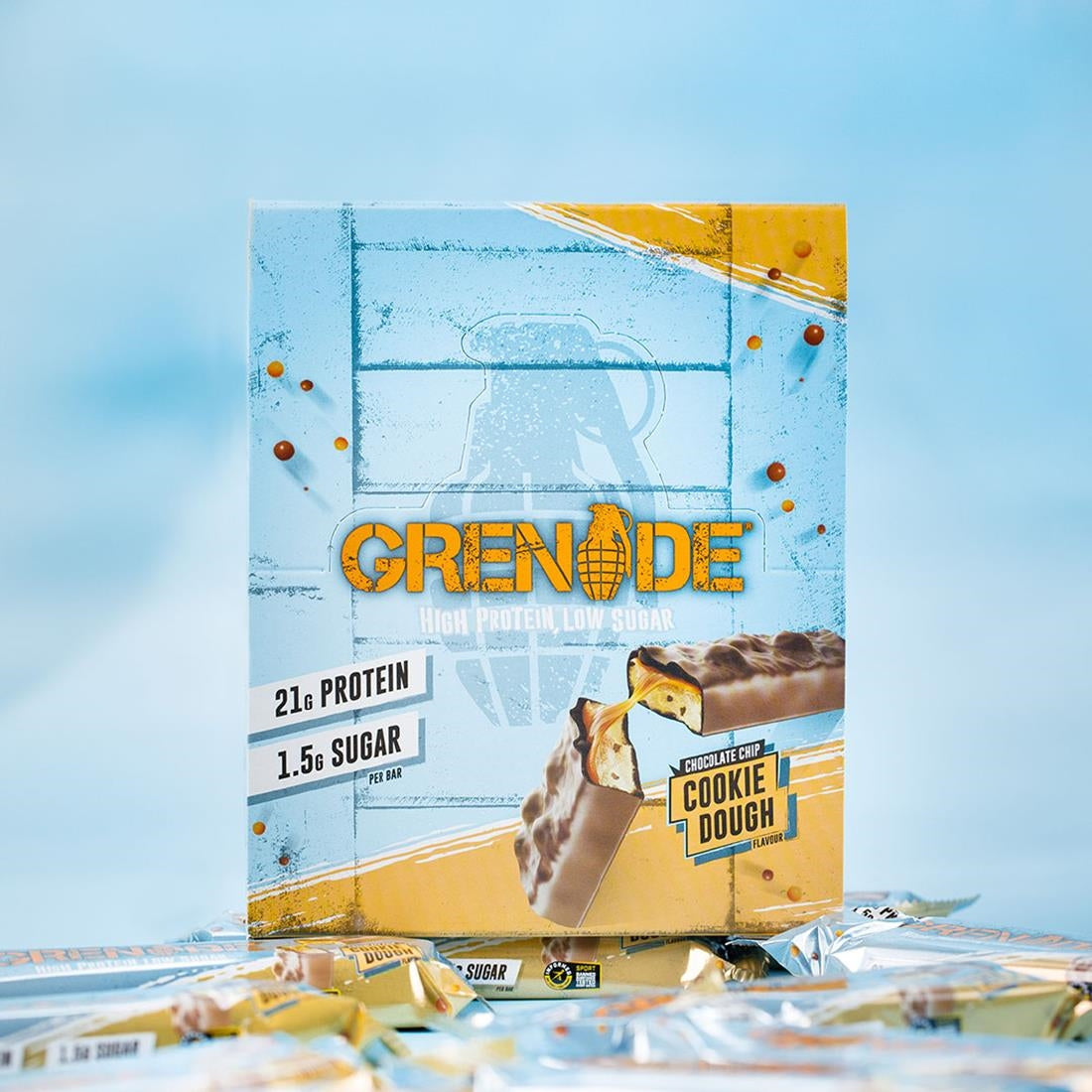 Grenade Protein Bar Choc Chip Cookie Dough 60g (Pack of 12) - CZ776  Grenade