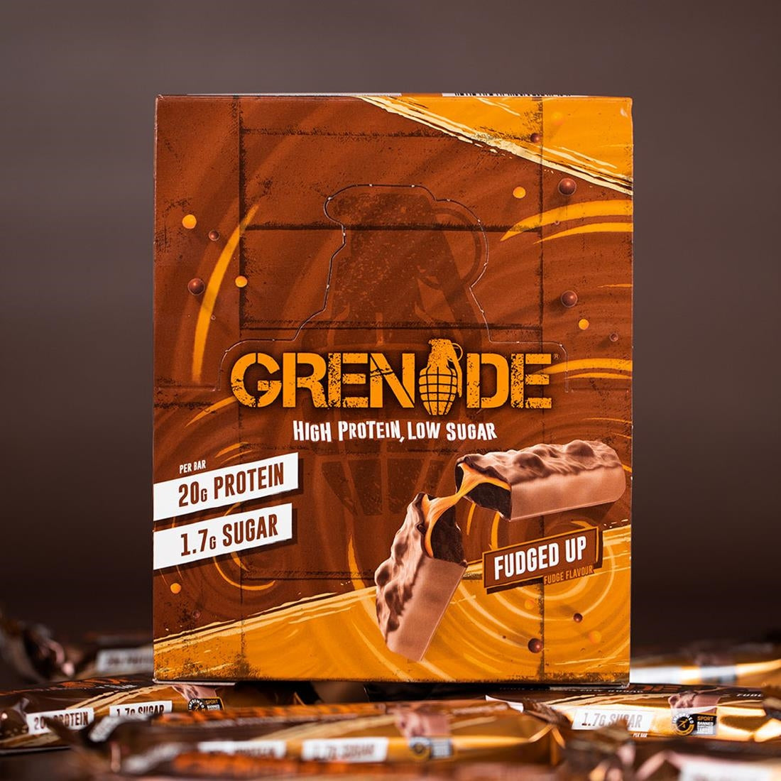 Grenade Protein Bar Fudged Up 60g (Pack of 12) - CZ777  Grenade
