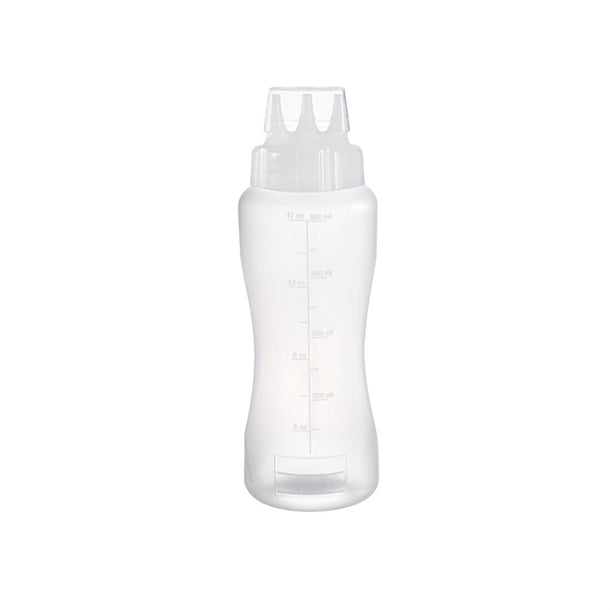 Araven Squeeze Sauce Bottle 3 Nozzles 50cl White - CZ803 Araven