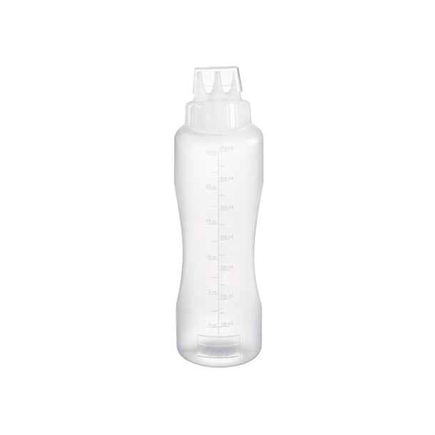 Araven Squeeze Sauce Bottle 3 Nozzles 75cl White - CZ804 Araven