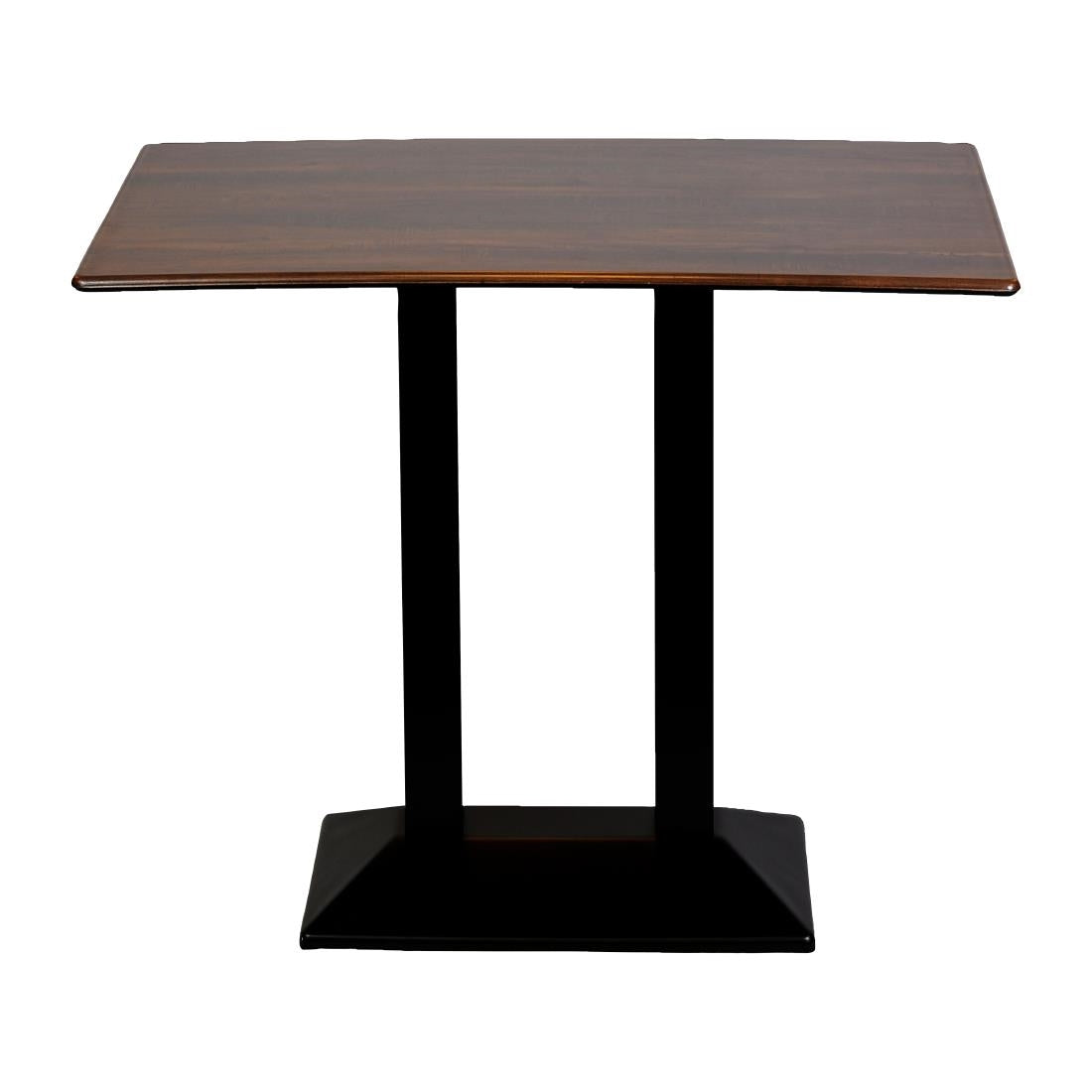 Turin Metal Base Rectangle Poseur Table with Laminate Top in Walnut - CZ841 Steel Tables Everyday