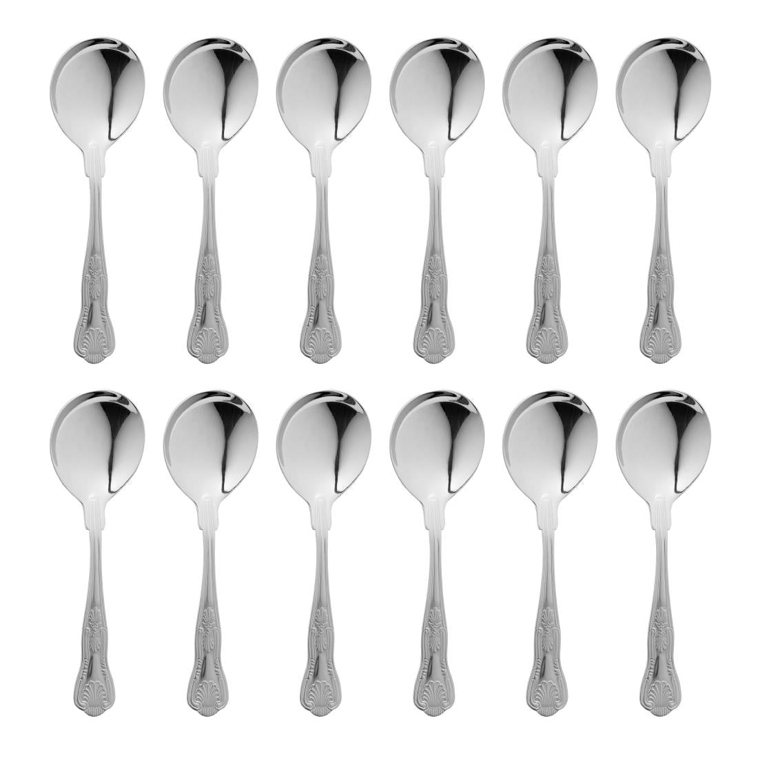 Olympia Kings Soup Spoon (Pack of 12) - D688 Spoons Olympia