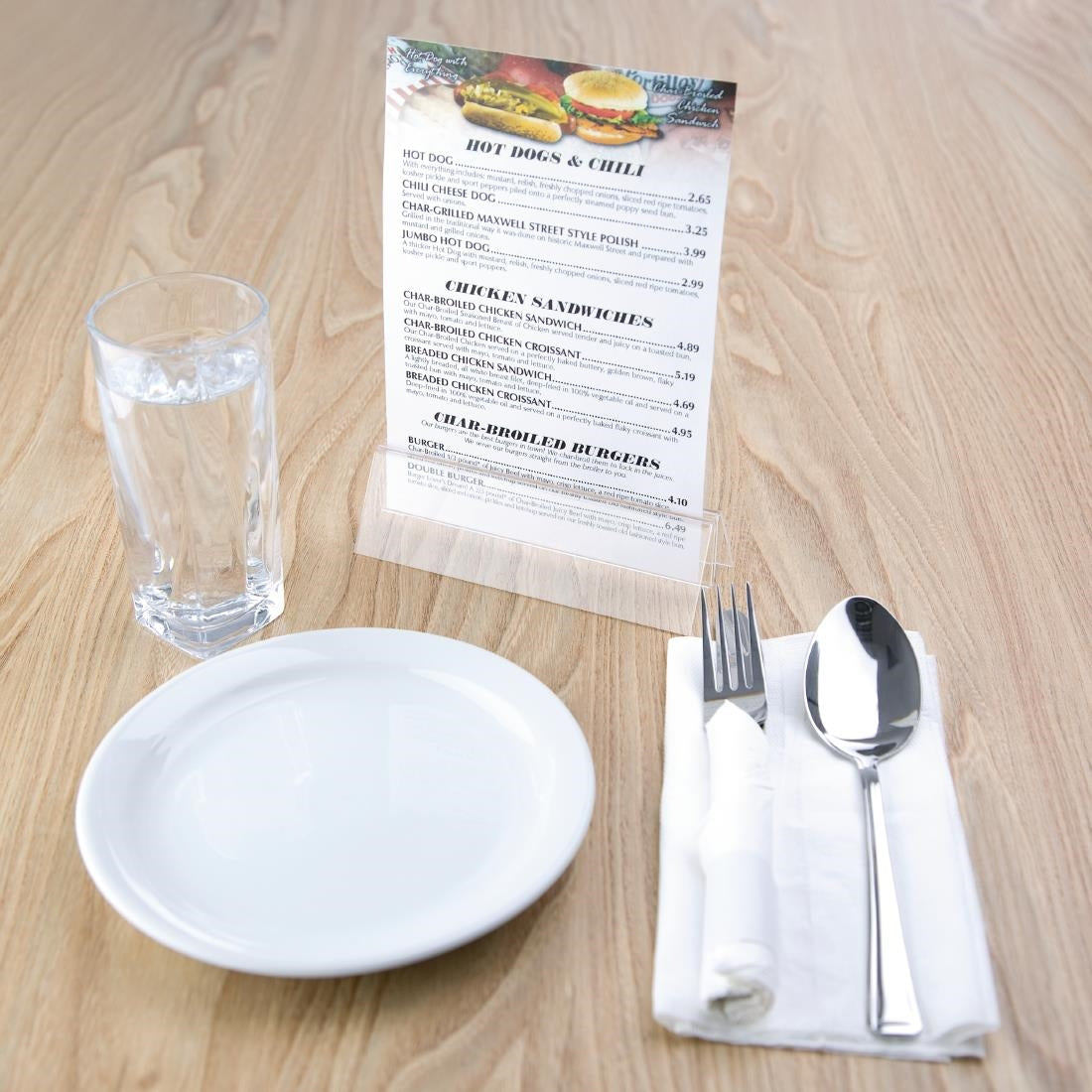 Wide Base Acrylic Menu Holder - D790 Yearntree