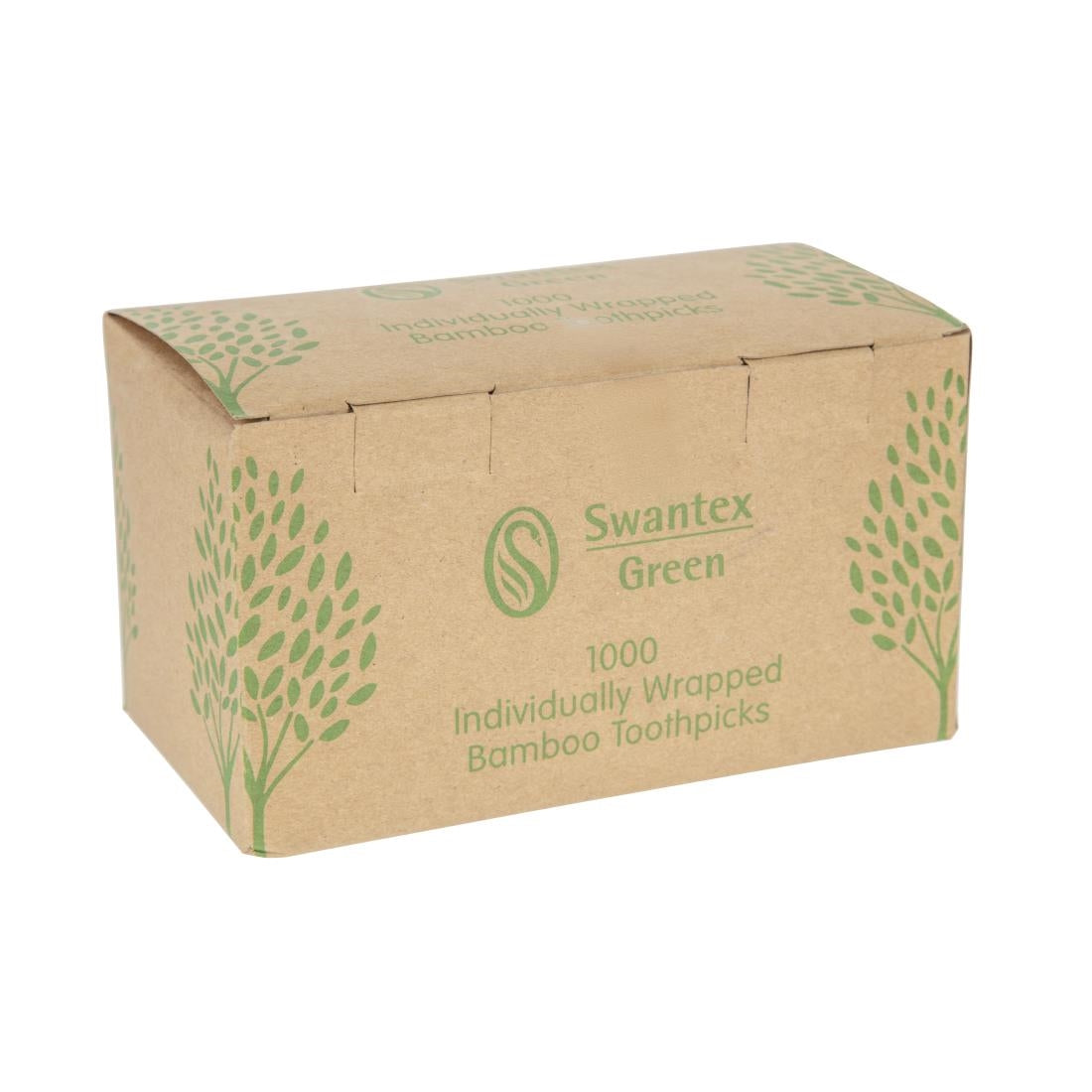 Individually Wrapped Biodegradable Bamboo Toothpicks (Pack of 1000) - DA015 Swantex