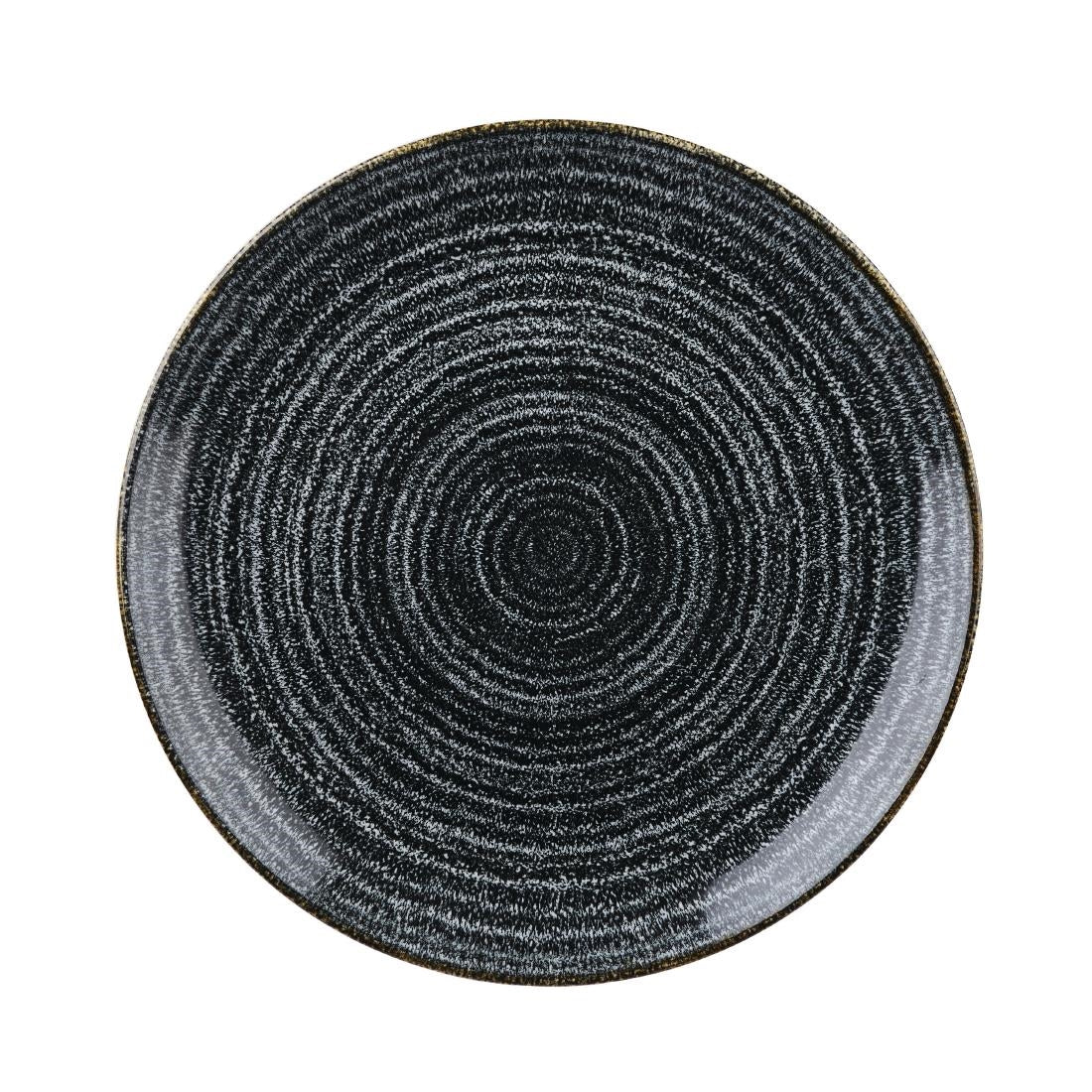 Churchill Studio Prints Homespun Charcoal Black Coupe Plate 260mm - DA261 Plates Churchill