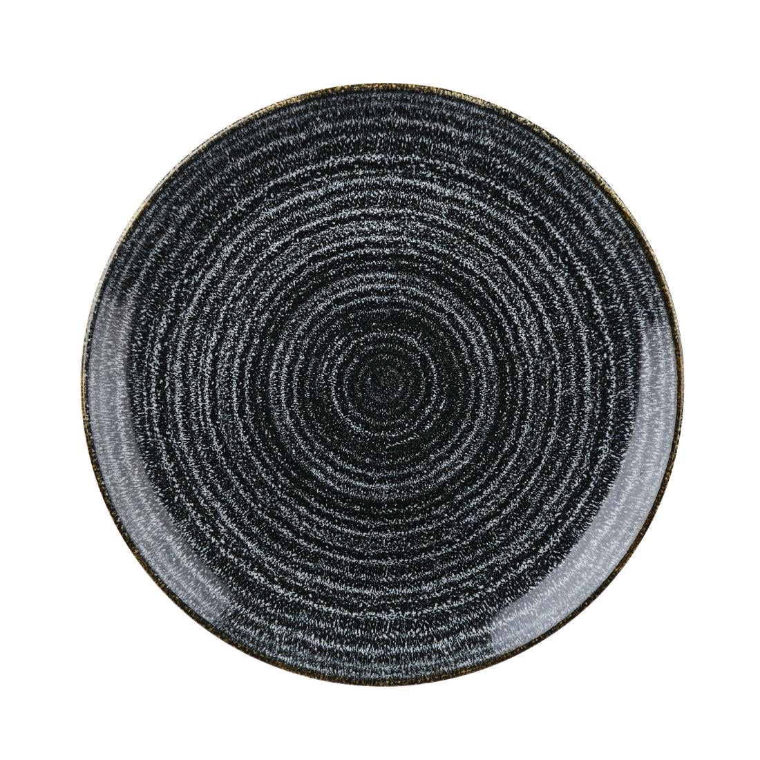 Churchill Studio Prints Homespun Charcoal Black Coupe Plate 217mm - DA262 Plates Churchill