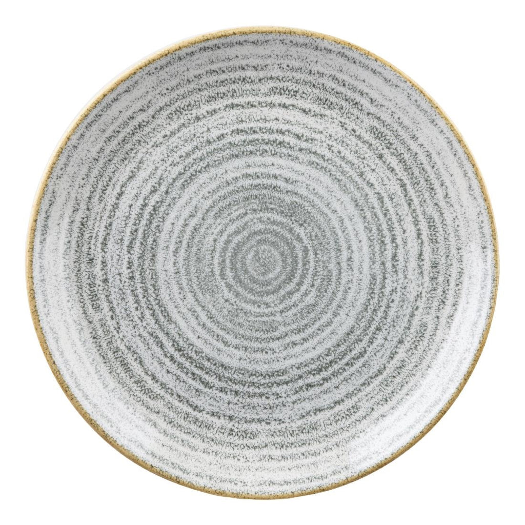 Churchill Studio Prints Homespun Stone Grey Coupe Plate 165mm (Pack of 12) - DA271 Plates Churchill