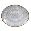 Churchill Studio Prints Homespun Stone Grey Oval Coupe Plate 270 x 229mm - DA275 Plates Churchill