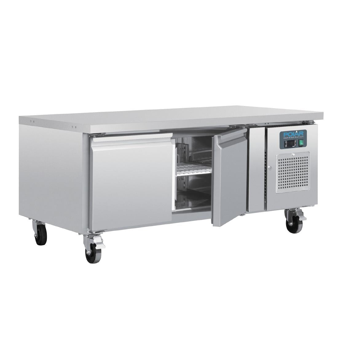 Polar U-Series Double Door Chef Base Counter Fridge - DA462 Polar