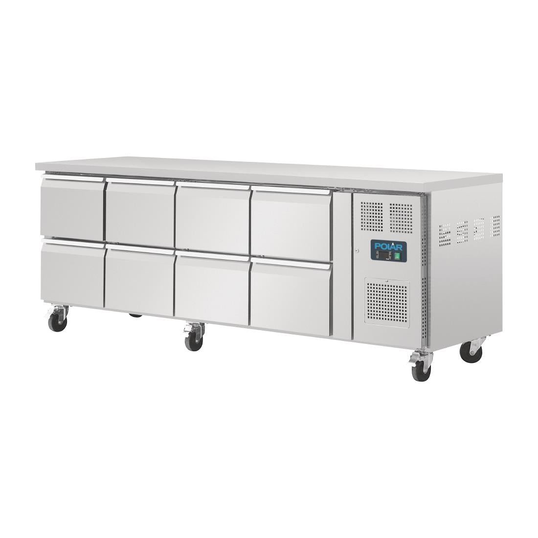 Polar U-Series Eight Drawer Gastronorm Counter Fridge - DA549 Polar
