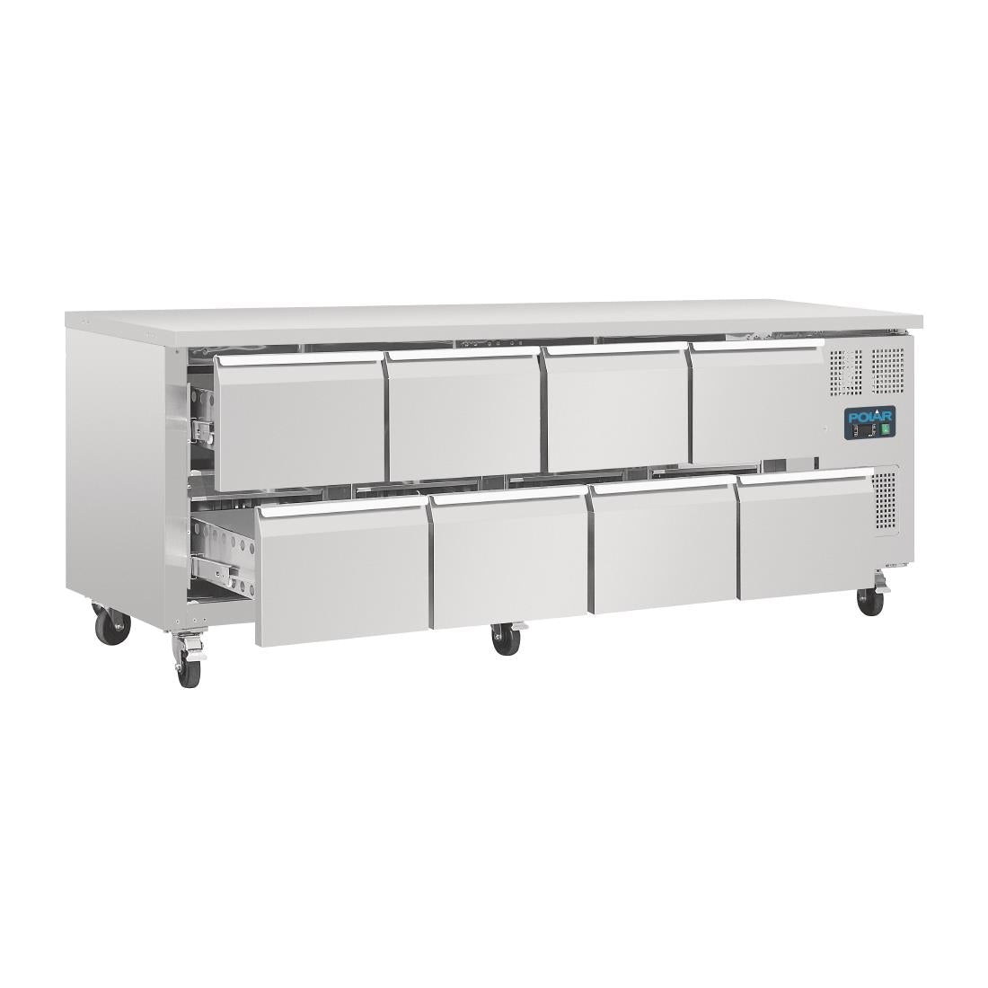 Polar U-Series Eight Drawer Gastronorm Counter Fridge - DA549 Polar