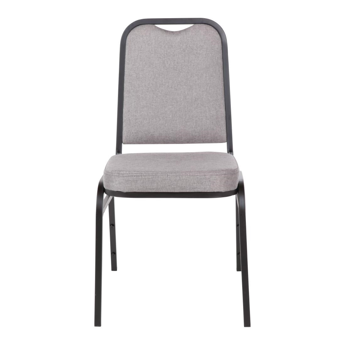 Bolero Square Back Banquet Chairs Black & Grey (Pack of 4) - DA602 Bolero