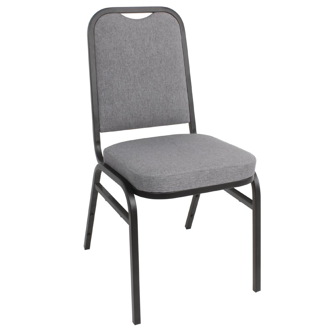 Bolero Square Back Banquet Chairs Black & Grey (Pack of 4) - DA602 Bolero