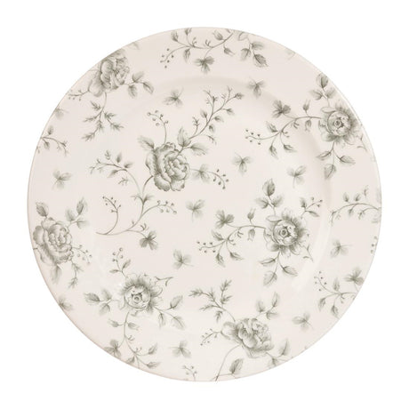 Churchill Vintage Prints Rose Chintz Profile Plates Grey 276mm (Pack of 6) - DA665 Plates Churchill