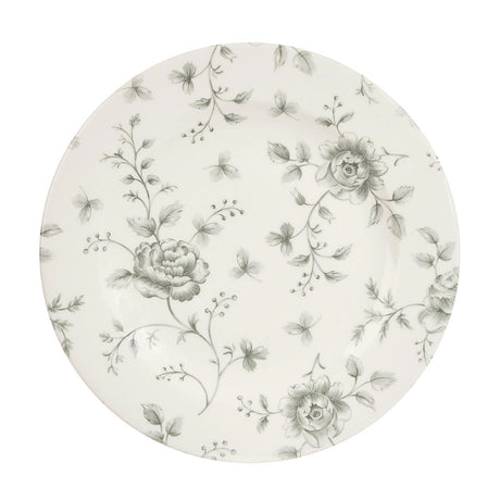 Churchill Vintage Prints Rose Chintz Profile Plates Grey 210mm (Pack of 6) - DA666 Plates Churchill