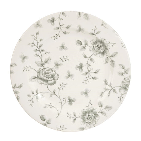 Churchill Vintage Prints Rose Chintz Profile Plates Grey 170mm (Pack of 6) - DA667 Plates Churchill